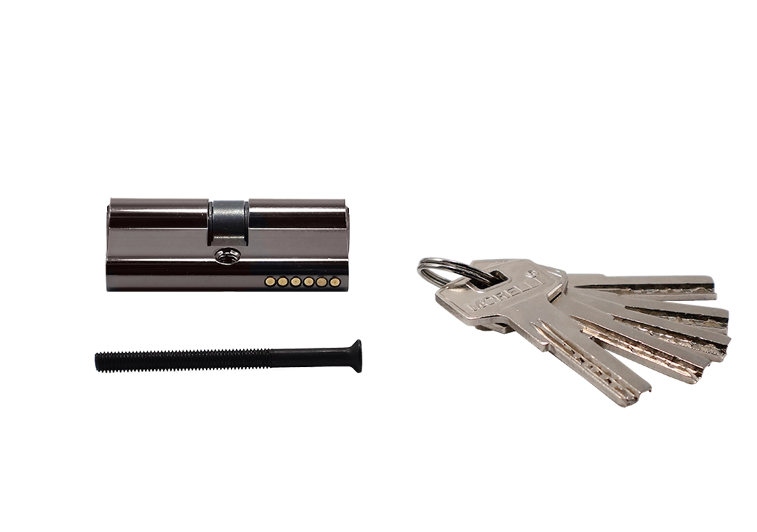 Ключевой цилиндр высокой секретности HS 60C BN (60мм), цвет черный никель фото купить в Шымкенте