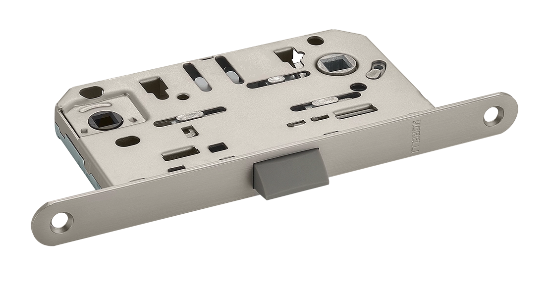 Замок межкомнатный 1895P MSN с ответной планкой, бесшумный многофункциональный, цвет матовый сатинированный никель фото купить Шымкент (Чимкент)
