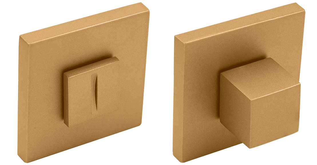 Завертка сантехническая MH-WC-S6 FTG на квадратной розетке цвет матовое итальянское золото, ЦАМ фото купить Шымкент (Чимкент)