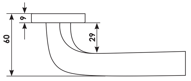 Ручка дверная COMETA R5 NIS раздельная на круглой розетке, цвет матовый никель, ЦАМ фото фурнитура Шымкент (Чимкент)