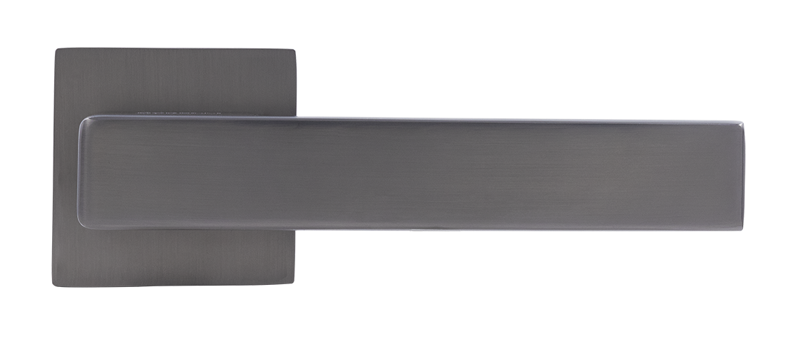 Ручка дверная LOT MH-56-S6 GR раздельная на квадратной розетке 6 мм, цвет графит, ЦАМ фото купить в Шымкенте