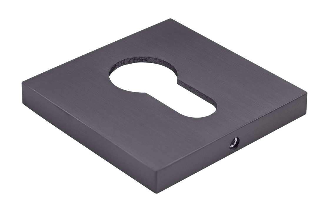 Накладка на замок MH-KH-S6 GR квадратная под евроцилиндр, цвет graphite фото купить Шымкент (Чимкент)