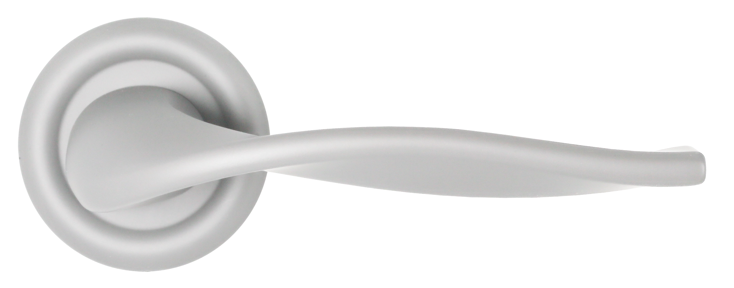 Ручка дверная SKYSCRAPER R7 SSW на круглой розетке, цвет Стокгольмский снегопад/Stockholm Snowfall фото купить в Шымкенте