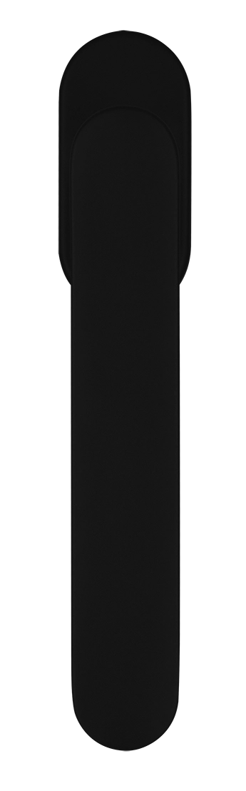 Ручка оконная LE BOAT W1 NERO-ST на прямоугольной розетке, цвет черный soft-touch, латунь фото купить в Шымкенте