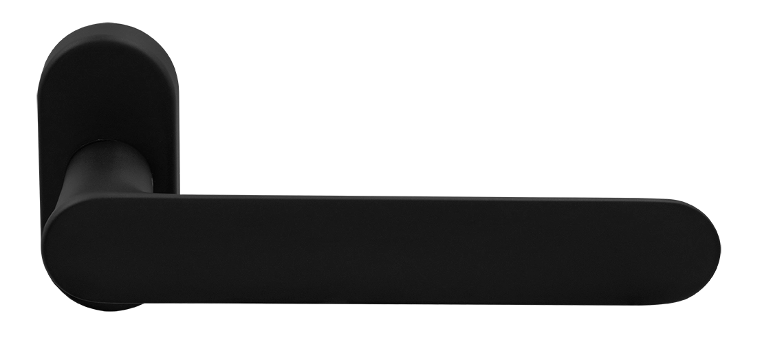 Ручка оконная LE BOAT W1 NERO-ST на прямоугольной розетке, цвет черный soft-touch, латунь фото morelli Шымкент
