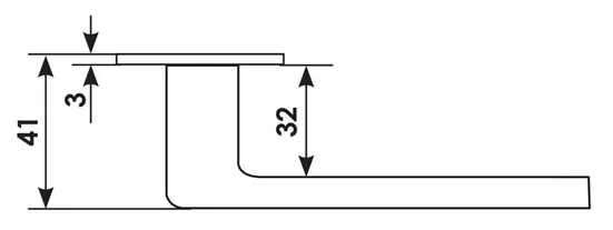 Ручка дверная DOLCE VITA S1 CRO раздельная на квадратной розетке, цвет хром, латунь фото morelli Шымкент (Чимкент)