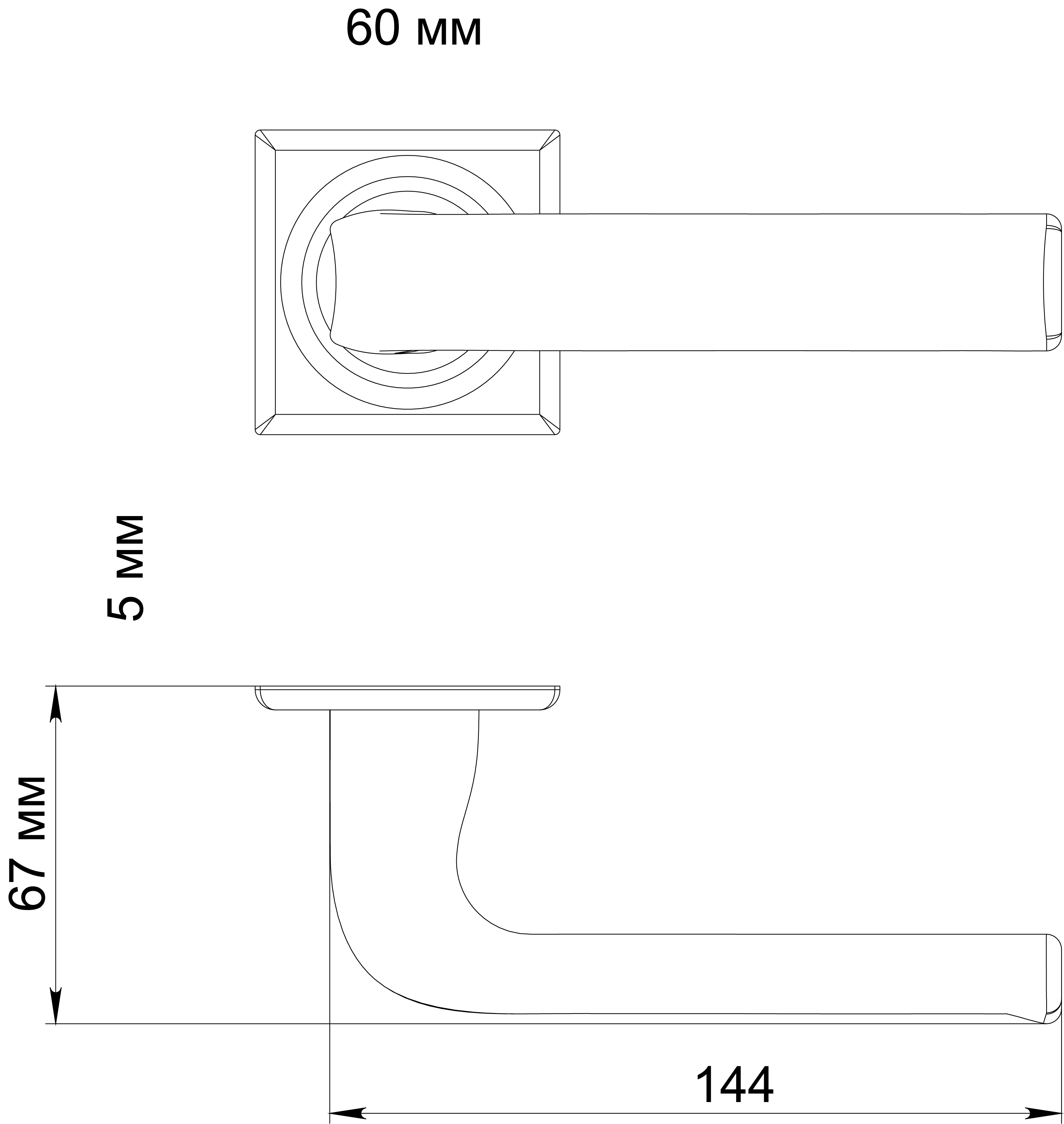 Ручка дверная THE BUS STATION S7 WF на квадратной розетке, цвет Зимняя стужа/Winter Frost фото фурнитура Шымкент (Чимкент)