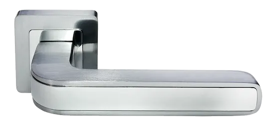 Ручка дверная EON MH-46 SC/CP-S55 раздельная на квадратной розетке, цвет матовый хром/хром, ЦАМ Light фото купить Шымкент (Чимкент)
