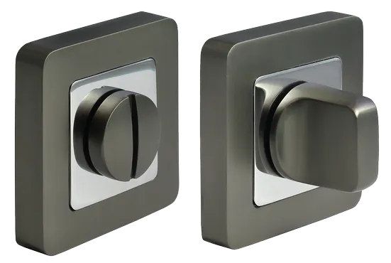 Завертка сантехническая MH-WC-S55 GR/PC квадратная цвет графит/хром фото купить Шымкент (Чимкент)