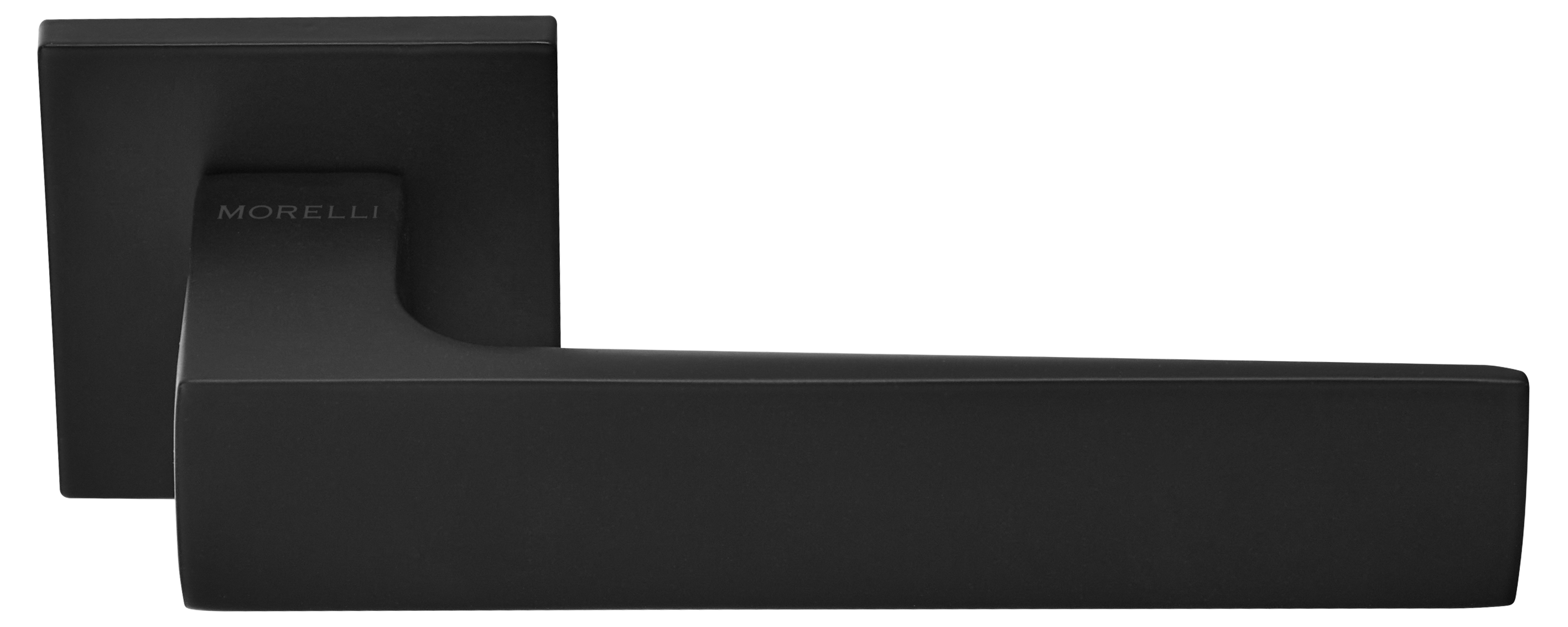 Комплект дверных ручек MH-54-S6 BL с заверткой MH-WC-S6 BL + замок M1895 BL, цвет черный фото купить в Шымкенте
