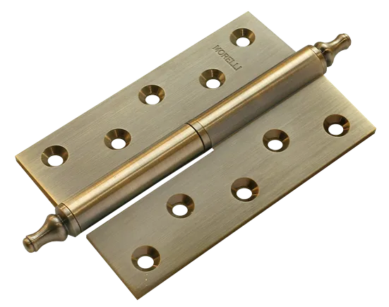 Петля карточная разъемная латунная MB 120X80X3.5 AB R C с коронкой правая, верзная, цвет античная бронза фото купить Шымкент (Чимкент)