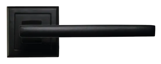 Ручка дверная PANTS MH-35 BL-S раздельная на квадратной розетке, цвет черный, ЦАМ Light фото купить в Шымкенте