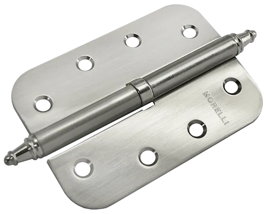 Петля разъемная MS-C 100X70X2.5 SN R правая скругленная, врезная, цвет бел.никель, сталь фото купить Шымкент (Чимкент)