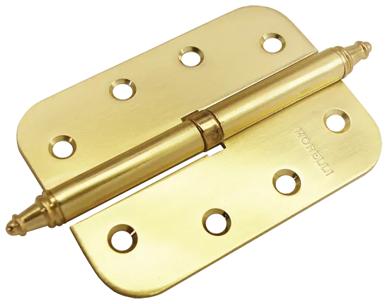 Петля разъемная карточная стальная MS-C 100X70X2.5 SG R правая скругленная, врезная, цвет мат.золото, сталь фото купить Шымкент (Чимкент)