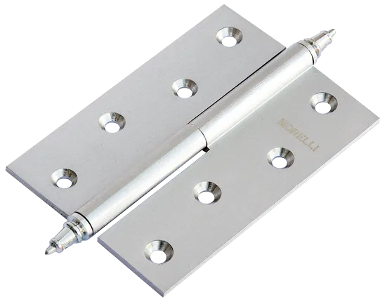 Петля карточная латунная разъемная MB 100X70X3 SC L C с коронкой левая, врезная, цвет матовый хром фото купить Шымкент (Чимкент)