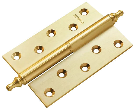 Петля карточная разъемная латунная MB 120X80X3.5 SG R C с коронкой правая,врезная, цвет матовое золото фото купить Шымкент (Чимкент)