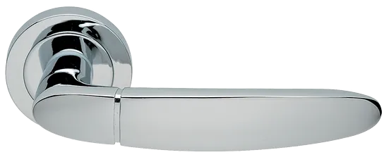 Ручка дверная SAIL R2 CRO раздельная на круглой основе, цвет хром, латунь фото купить Шымкент (Чимкент)