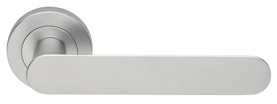 Ручка дверная LE BOAT R2 CSA раздельная на круглой розетке, цвет матовый хром, латунь фото купить Шымкент (Чимкент)