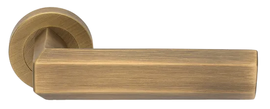 Ручка дверная HARMONY R2 OBR раздельная на круглой розетке, цвет кофе, латунь фото купить Шымкент (Чимкент)