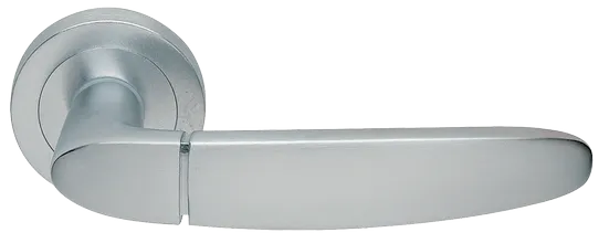 Ручка дверная SAIL R2 CSA раздельная на круглой розетке, цвет матовый хром, латунь фото купить Шымкент (Чимкент)