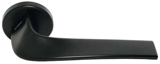 Ручка дверная COMETA R5 NERO раздельная на круглой розетке, цвет черный, ЦАМ фото купить Шымкент (Чимкент)