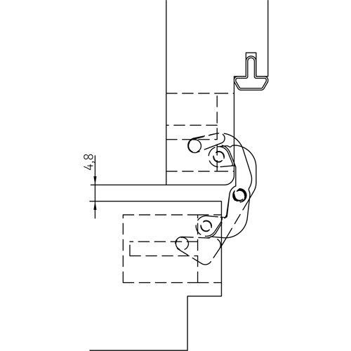 HH-19 B, скрытая петля, цвет - черный фото дверная фурнитура Шымкент (Чимкент)