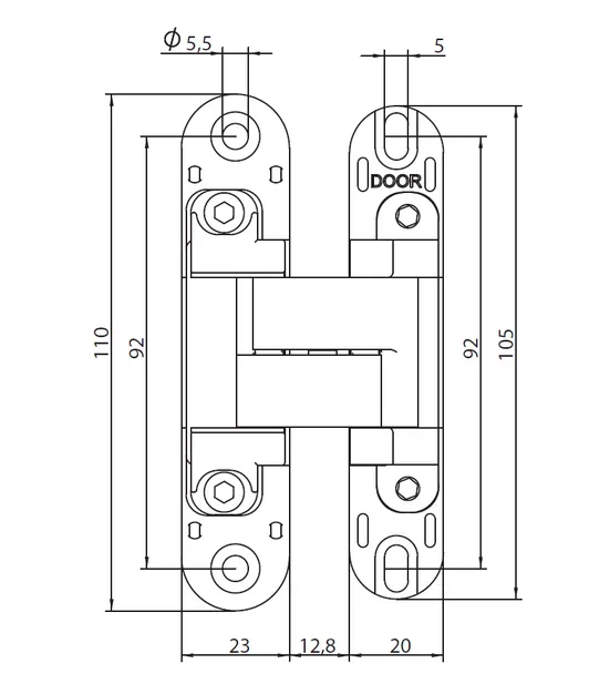 HH-19 B, скрытая петля, цвет - черный фото купить в Шымкенте